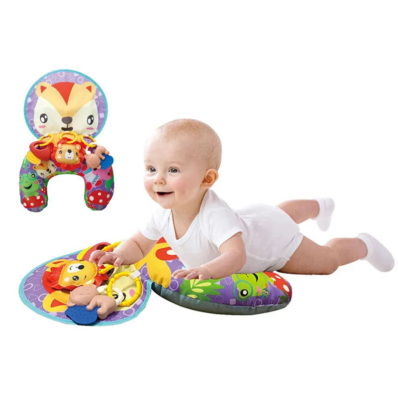 Montessori Tummy Time Baby Pillow With Sensory Toys - Lulliyo
