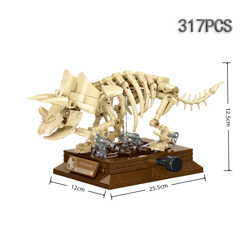 3D Dinosaur Fossil Building Set – Educational Skeleton Model - Lulliyo