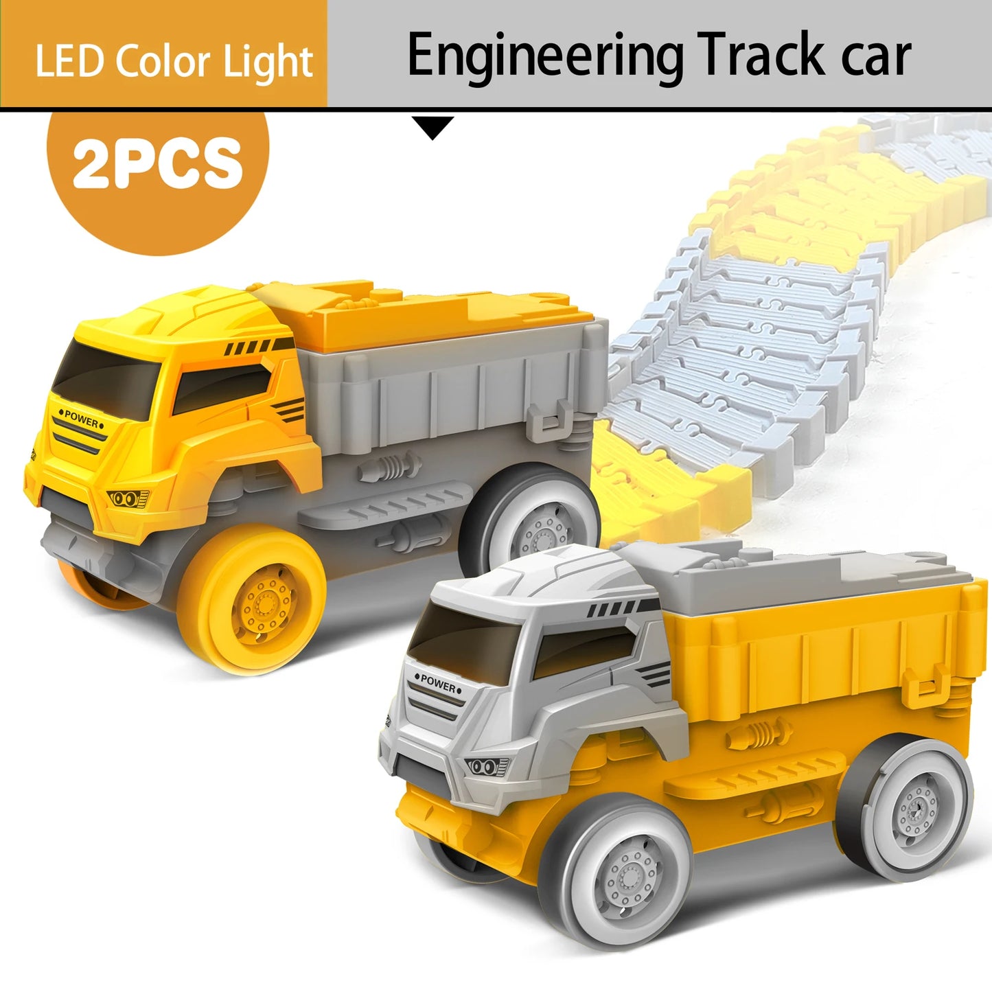 Flexible Electric Race Track Car Set For Kids