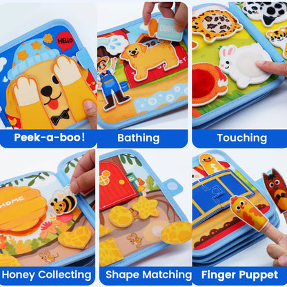 Farm Quiet Book Busy Board – Montessori Felt Activity Toy