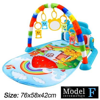 Baby Piano Play Gym Mat – Musical Tummy Time Center - Lulliyo