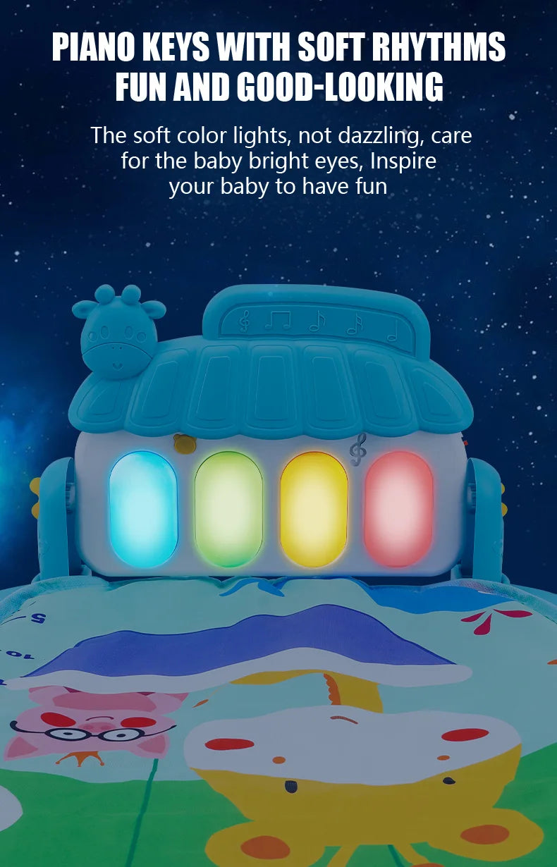 Baby Piano Play Gym Mat – Musical Tummy Time Center - Lulliyo