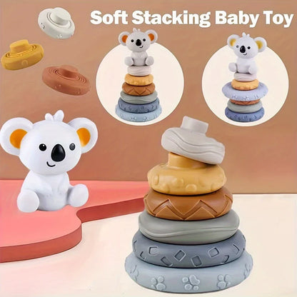 Silicone Baby Building Blocks – Montessori Stack & Teethe