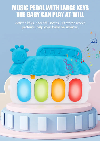 Baby Piano Play Gym Mat – Musical Tummy Time Center - Lulliyo