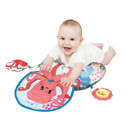 Montessori Tummy Time Baby Pillow With Sensory Toys - Lulliyo