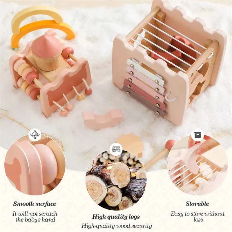 Montessori Wooden Mushroom/Castle