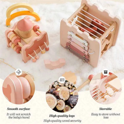 Montessori Wooden Mushroom/Castle