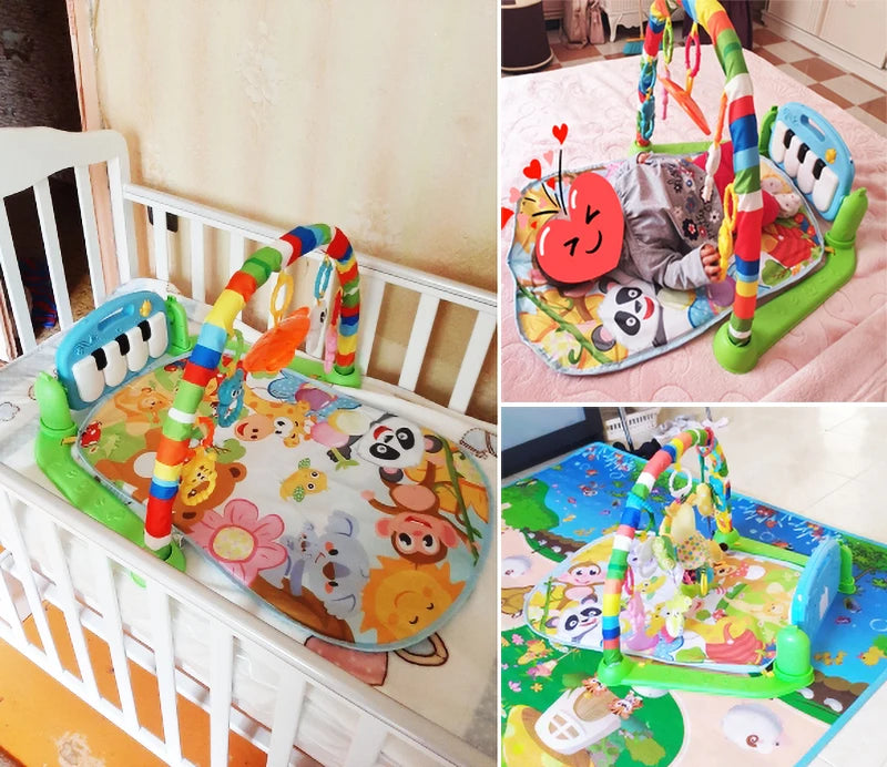 Musical Baby Play Gym Mat With Kick Piano - Lulliyo