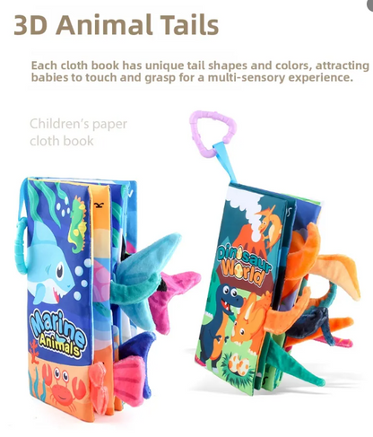 Baby Sensory Cloth Book Set – Soft Crinkle Learning Fun - Lulliyo