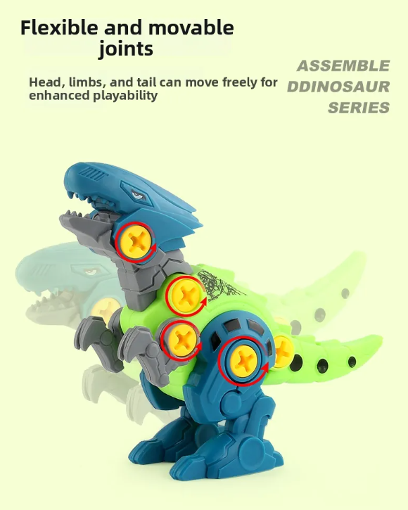 Lulliyo Take Apart Dinosaur Toy Set – STEM Construction Toy for Kids 3+ - Lulliyo