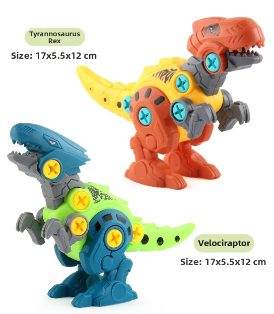 Lulliyo Take Apart Dinosaur Toy Set – STEM Construction Toy for Kids 3+ - Lulliyo