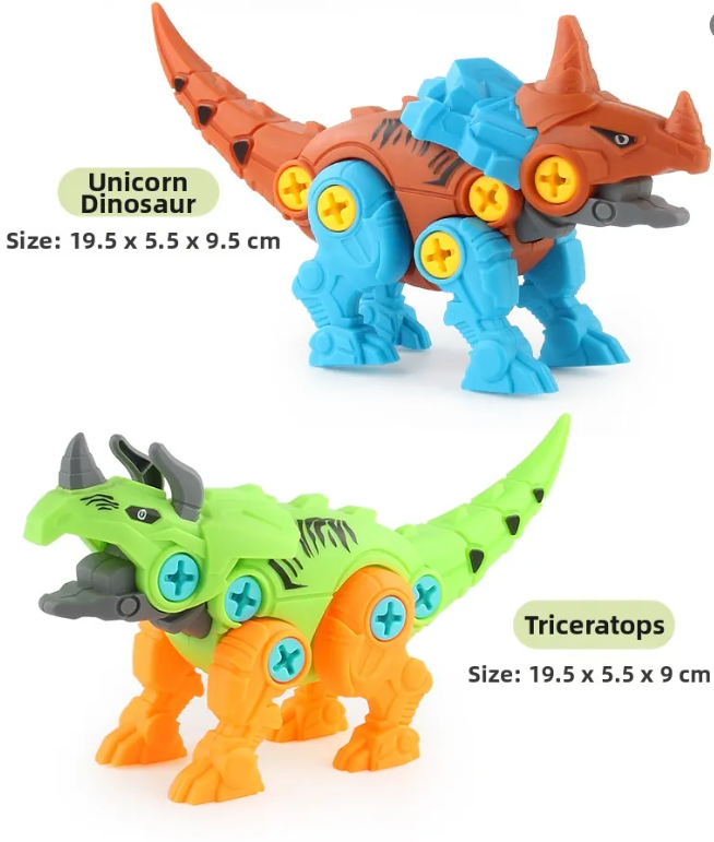 Lulliyo Take Apart Dinosaur Toy Set – STEM Construction Toy for Kids 3+ - Lulliyo