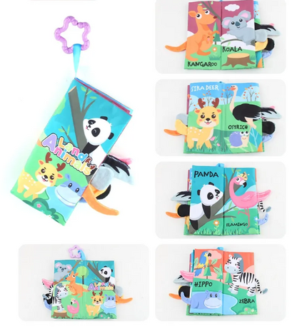 Baby Sensory Cloth Book Set – Soft Crinkle Learning Fun - Lulliyo