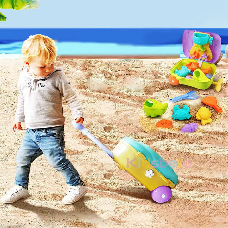 Kids Pull-Along Suitcase Beach Toys - Ages 3 - 6