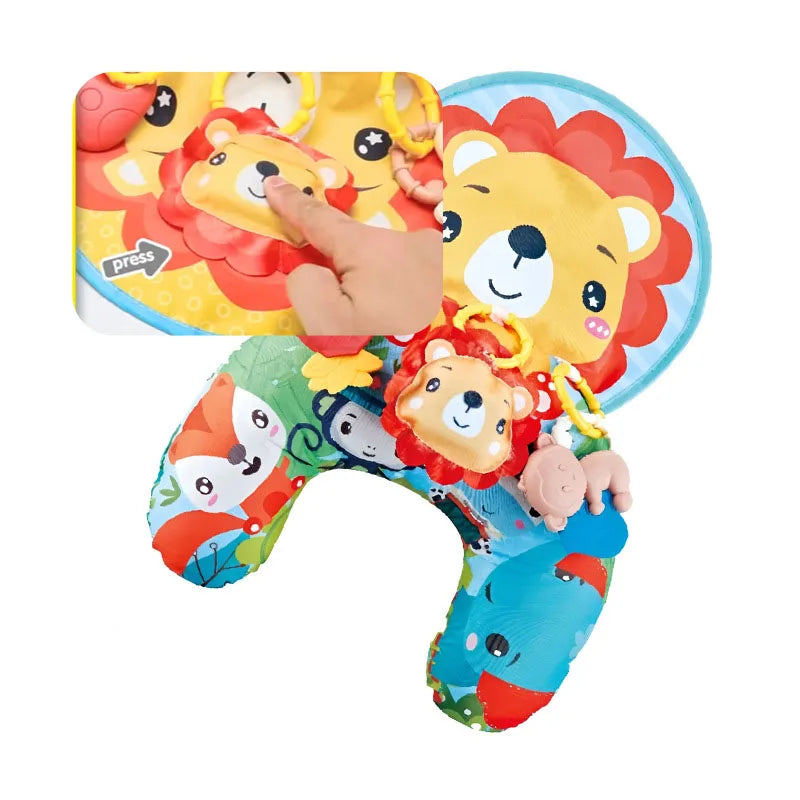 Montessori Tummy Time Baby Pillow With Sensory Toys - Lulliyo
