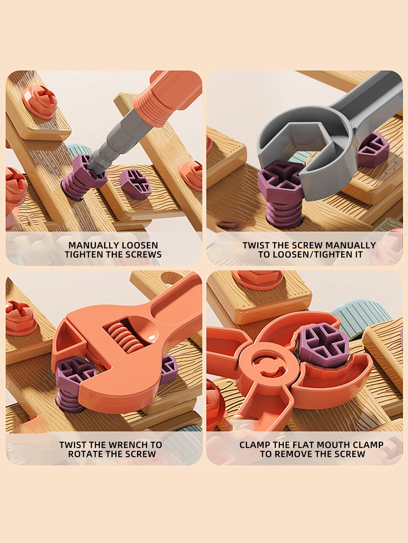Kids Pretend Play Construction Tool Set With Drill - Lulliyo