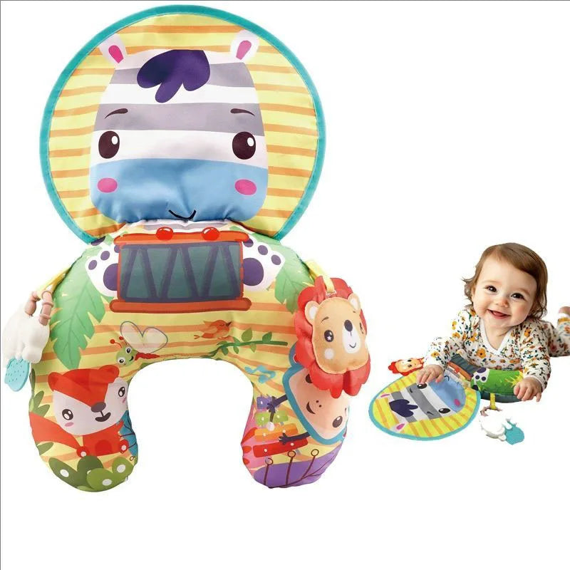 Montessori Tummy Time Baby Pillow With Sensory Toys - Lulliyo