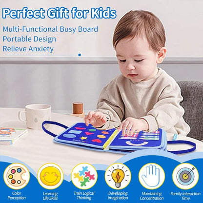 Montessori Toddler Busy Board – Preschool Learning Toy - Lulliyo