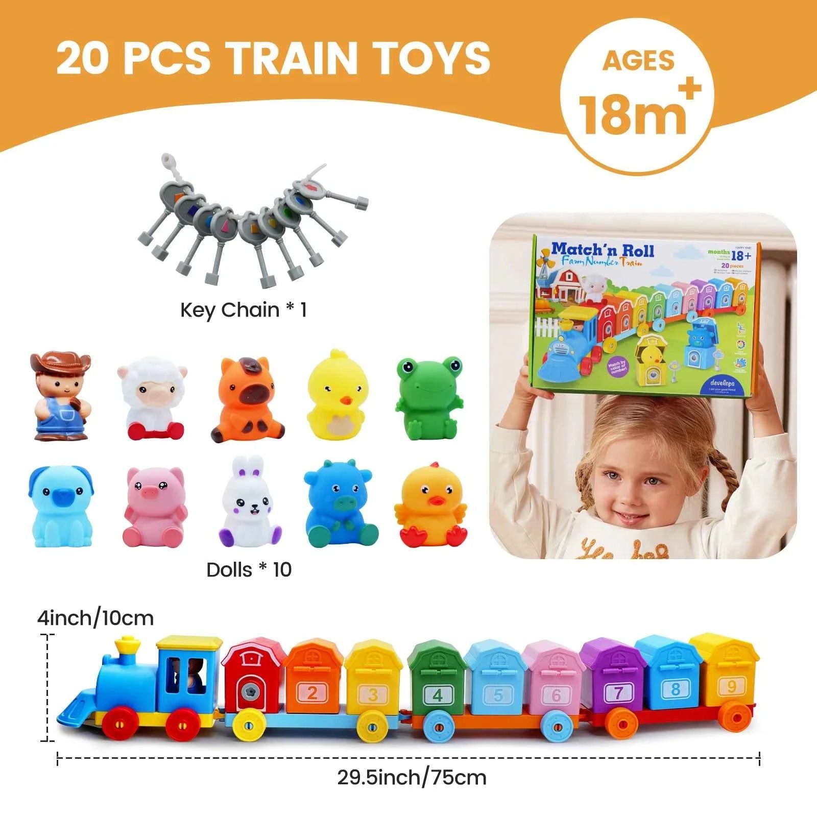 Montessori Train Set for Toddlers