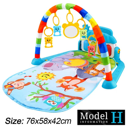 Baby Piano Play Gym Mat – Musical Tummy Time Center - Lulliyo