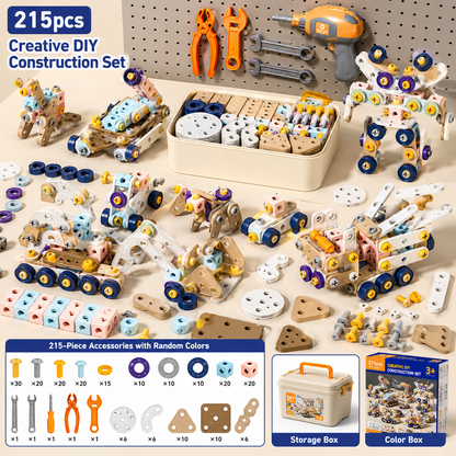 Kids STEM Construction Tool Kit With Nuts & Bolts - Lulliyo