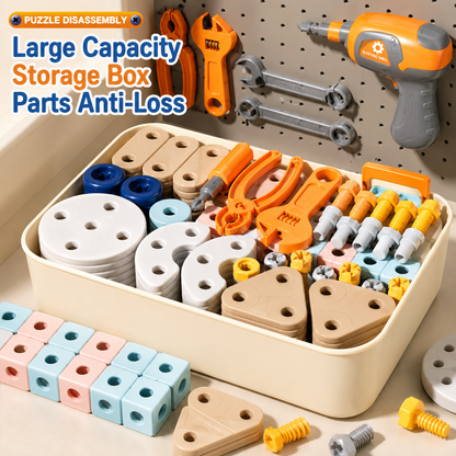Kids STEM Construction Tool Kit With Nuts & Bolts - Lulliyo