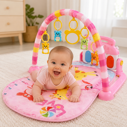 Musical Baby Play Gym Mat With Kick Piano - Lulliyo