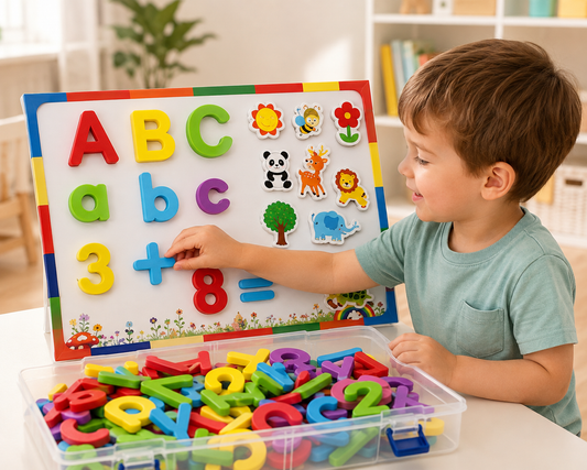Magnetic Foam Alphabet And Numbers Learning Set - Lulliyo Lulliyo