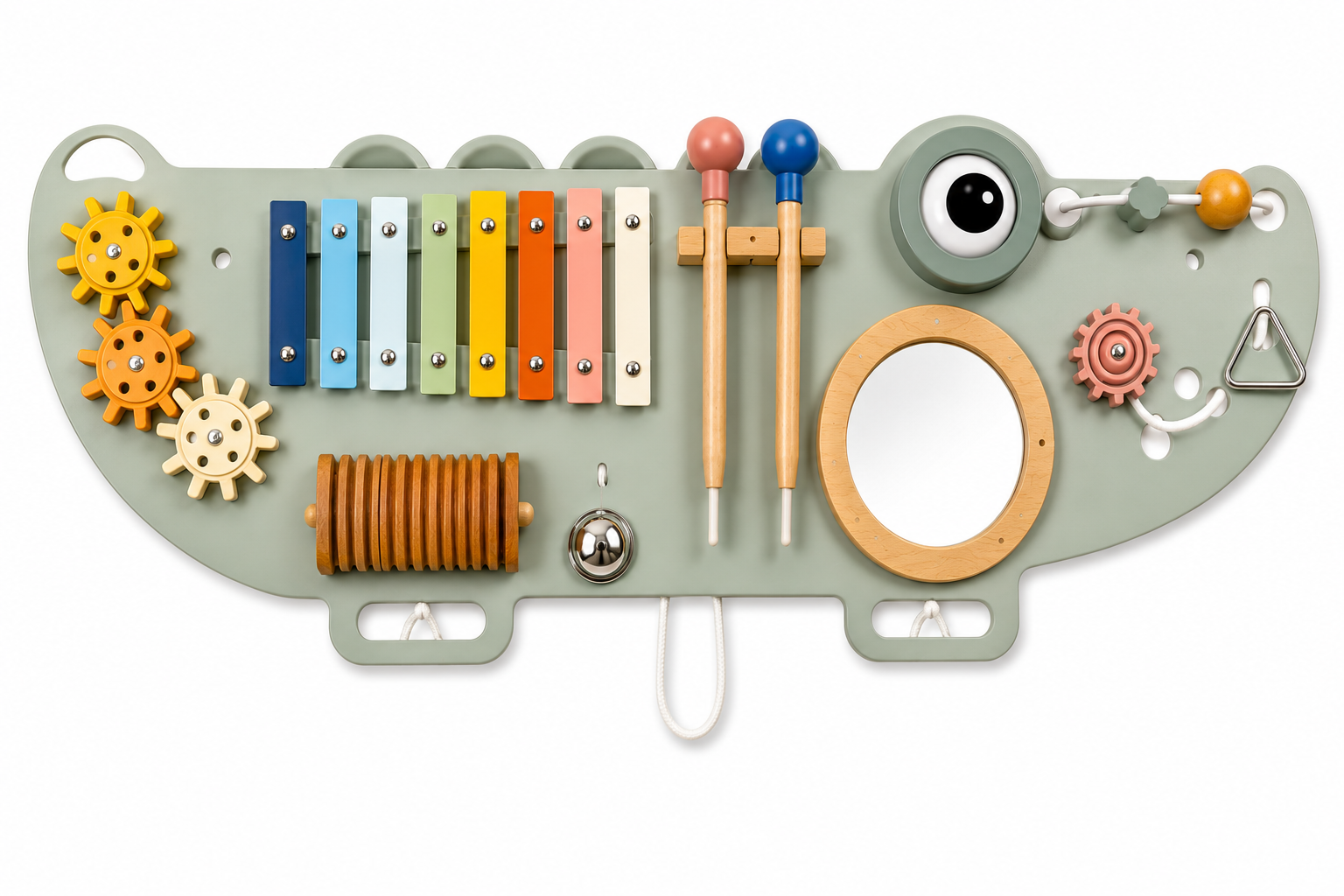 Crocodile Wall Activity Board For Kids - Lulliyo