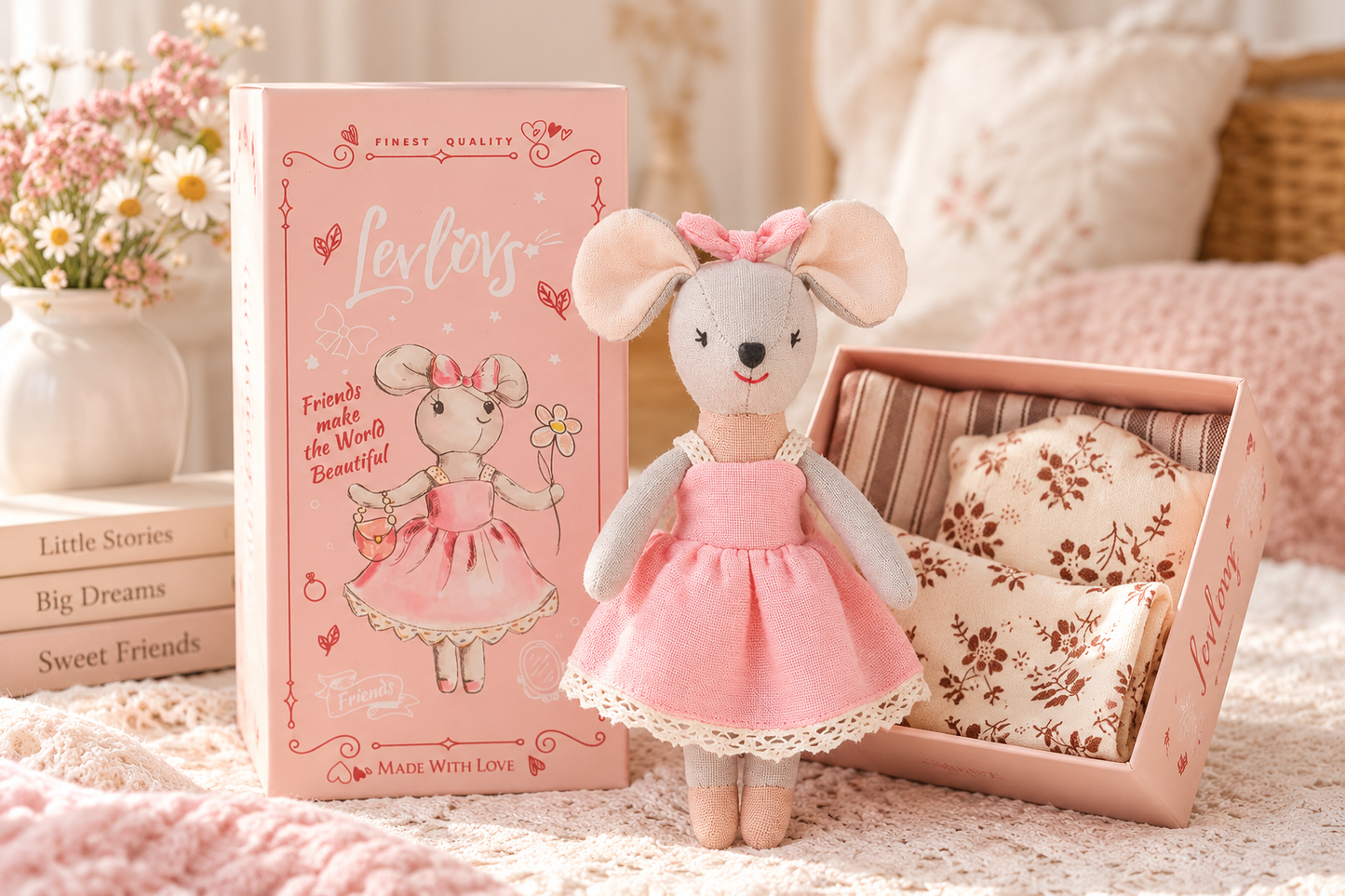 LEVLOVS - Mouse Lili in a Box with the Bedding 
